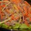 Салат из куриных желудков с корейской морковкой